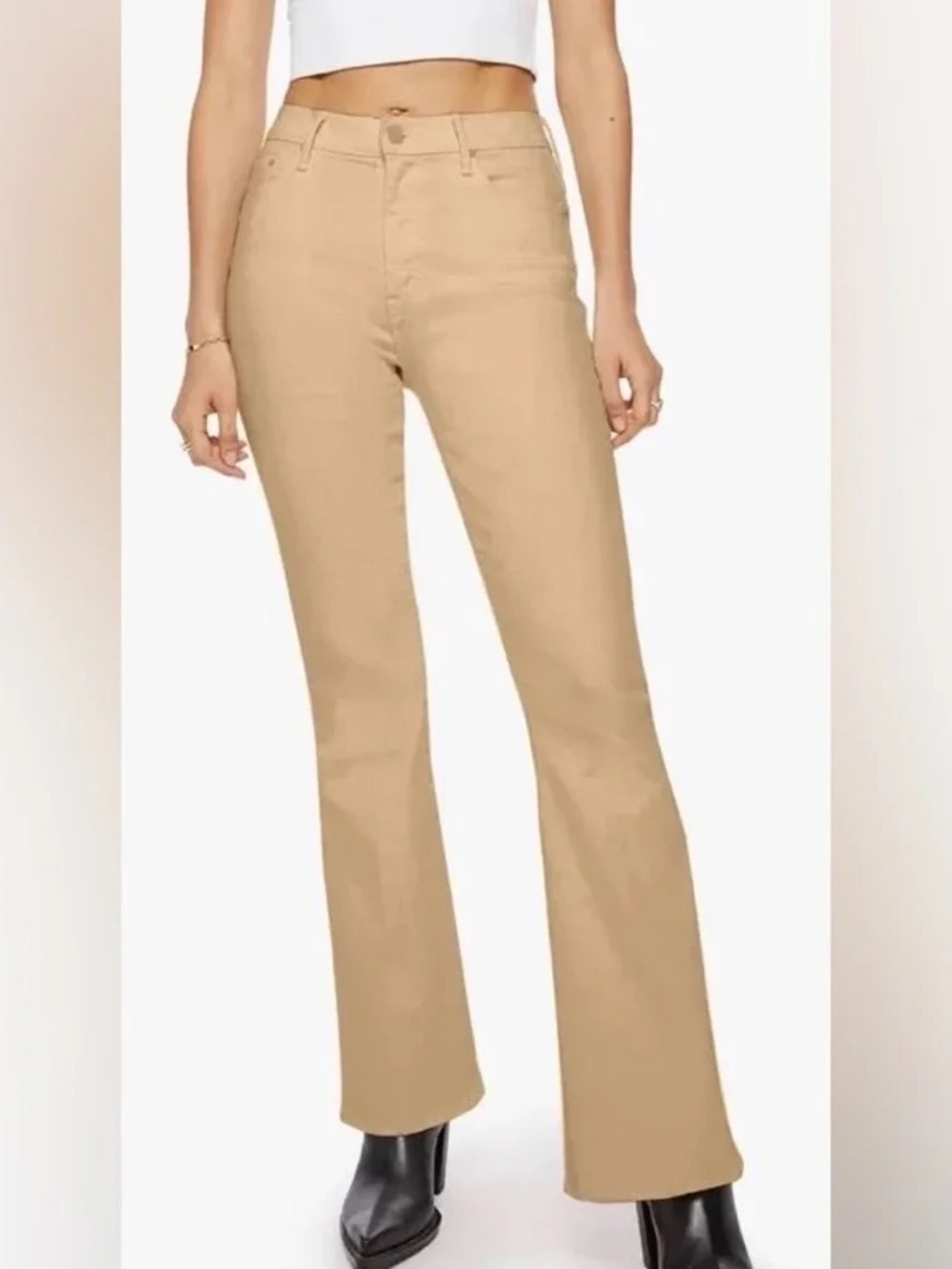 MOTHER High Waisted Weekender Skimp in Second Chance (Sand), Size 26 - Picture 2 of 13
